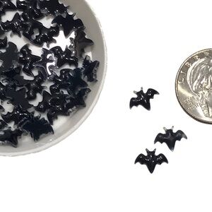 🎃🆕 Halloween Bat Resin Flat Back Nail Charms